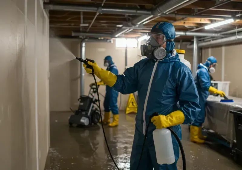 Basement Sanitization and Antimicrobial Treatment process in Dunbar, PA